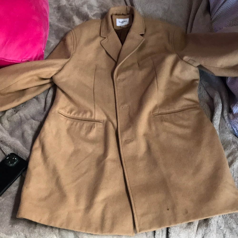 Tan Wool Coat - Picture 1 of 7
